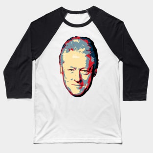 Bill Clinton Pop Art Baseball T-Shirt